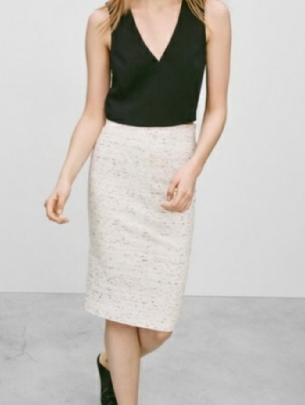 Aritzia Wilfre Lis Pencil Skirt Made In Italy Wool Blend